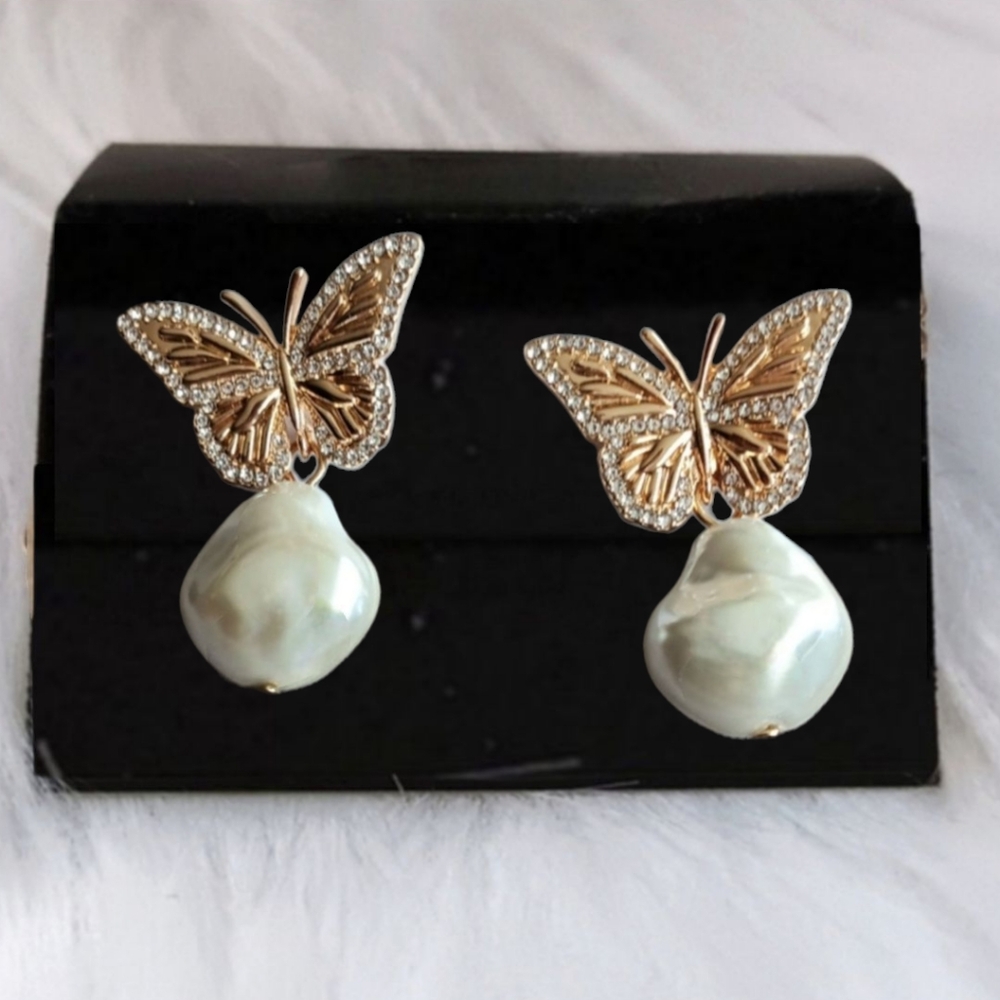 Baublebar Crystal Wings Butterfly Earrings  BRAND NEW WITH TAGS